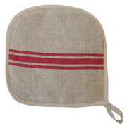 French Monogramme Linen Pot Holders by Thieffry Freres & Cie Oven Mitts Thieffry Freres & Cie Red 