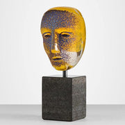 Brains On Stone Floral Limited Edition Sculpture by Bertil Vallien for Kosta Boda Glassware Kosta Boda 