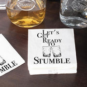 Let's Get Ready to Stumble Paper Cocktail Napkins by Twisted Wares Cocktail Napkins Twisted Wares 