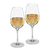 Truro Gold White Wine Glass, 15.25 oz., Set of 2 by Michael Wainwright Glassware Michael Wainwright 