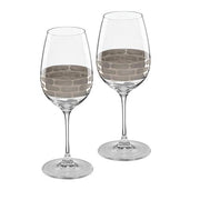 Truro Platinum White Wine Glass, 15.25 oz., Set of 2 by Michael Wainwright Glassware Michael Wainwright 
