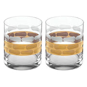Truro Gold Double Old Fashioned Glass., Set of 2 by Michael Wainwright Glassware Michael Wainwright 