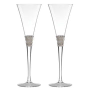 Truro Platinum Champagne Flute Toasting Glass, Set of 2 by Michael Wainwright Glassware Michael Wainwright 