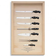 Wall Displays of 7 Serving Knives with Lucite Handles by Berti Knive Set Berti Black lucite 