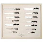 Wall Displays of 14 Kitchen and Serving Knives with Lucite Handles by Berti Knive Set Berti Black lucite 