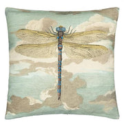 Dragonfly Over Clouds Sky Blue 20" Square Pillow by John Derian John Derian 