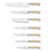 Small Sets of 7 Kitchen Knives with Lucite Handles by Berti Knive Set Berti White lucite 