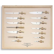 Wall Displays of 14 Kitchen and Serving Knives with Lucite Handles by Berti Knive Set Berti White lucite 