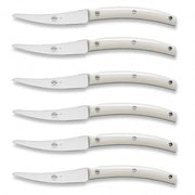 No. 9616 Convivio Nuovo Steak Knives with White Lucite Handles, Set of 6 by Berti Knive Set Berti 