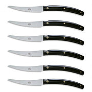 No. 9626 Convivio Nuovo Steak Knives with Black Lucite Handles, Set of 6 by Berti Knive Set Berti 