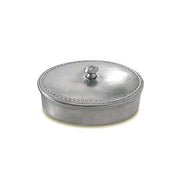 Oval Pewter Box by Match Pewter Jewelry & Trinket Boxes Match 1995 Pewter Medium 