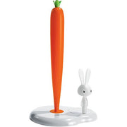 Bunny & Carrot Kitchen Roll Holder by Stefano Giovannoni for Alessi Kitchen Alessi 13.5" White 