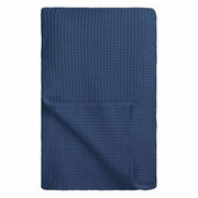 Alba Woven Cotton Throws by Designers Guild Throws Designers Guild Standard 96" x 88" Midnight - Dark Blue 