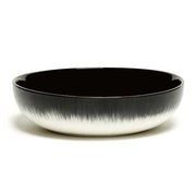Dé Porcelain High Plate, Off-White/Black Var B, Set of 2 by Ann Demeulemeester for Serax Dinnerware Serax 6.1" Set of 2 