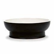 Ra Porcelain Serving Bowl, Black/Off-White, 138 oz. by Ann Demeulemeester for Serax Dinnerware Serax 