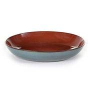 Terres de Rêves 9.25" Pasta Plate, Rust/Smokey Blue, 20 oz., Set of 4 by Anita Le Grelle for Serax Dinnerware Serax 