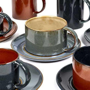 Terres de Rêves Saucer for Coffee Cup, Rust, 5.3", Set of 4 by Anita Le Grelle for Serax Dinnerware Serax 