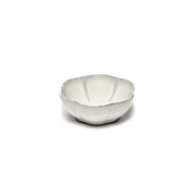 Inku Stoneware Ribbed Bowl M, White, 5 oz., 4.3", Set of 4 by Sergio Herman for Serax Dinnerware Serax 