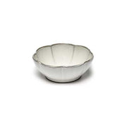 Inku Stoneware Ribbed Bowl L, White, 10 oz., 5.1", Set of 4 by Sergio Herman for Serax Dinnerware Serax 