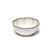Inku Stoneware Ribbed Bowl XL, White, 16.9 oz., 5.9", Set of 4 by Sergio Herman for Serax Dinnerware Serax 