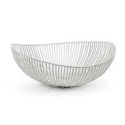 Metal Sculpture Oval Meo Basket, White, 14.5" by Antonino Sciortino for Serax Vases, Bowls, & Objects Serax 