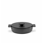 Surface Enameled M Cast Iron Low Casserole, 1.8 Qt with Lid by Sergio Herman for Serax Casserole Dishes Serax Black 