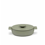 Surface Enameled M Cast Iron Low Casserole, 1.8 Qt with Lid by Sergio Herman for Serax Casserole Dishes Serax Camo Green 