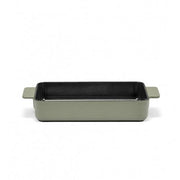 Surface Enameled L Cast Iron Oven Dish, 15.4" x 7.9" by Sergio Herman for Serax Cookware Serax Camo Green 