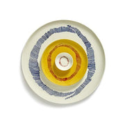 Feast 13.8" White Blue Swirl Serving Plate by Yotam Ottolenghi for Serax Plates Serax 