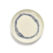 Feast 7.5" White Blue Swirl Salad Plate, set of 2 by Yotam Ottolenghi for Serax Plates Serax 