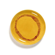 Feast 7.5" Sunny Yellow Red Swirl Salad Plate, set of 2 by Yotam Ottolenghi for Serax Plates Serax 