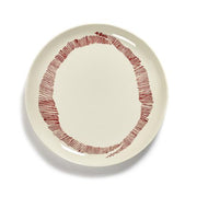 Feast 8.7" White and Red Salad Plate, set of 2 by Yotam Ottolenghi for Serax Plates Serax 