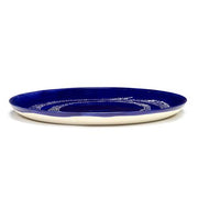 Feast 10.2" Lapis Lazuli White Swirl Plate, set of 2 by Yotam Ottolenghi for Serax Plates Serax 