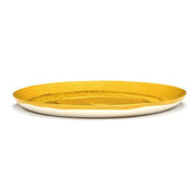 Feast 10.2" Sunny Yellow Black Swirl Plate, set of 2 by Yotam Ottolenghi for Serax Plates Serax 