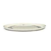 Feast 13.8" White Blue Swirl Serving Plate by Yotam Ottolenghi for Serax Plates Serax 