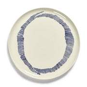 Feast 13.8" White Blue Swirl Serving Plate by Yotam Ottolenghi for Serax Plates Serax 