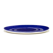 Feast 13.8" Lapis Lazuli White Swirl Serving Plate by Yotam Ottolenghi for Serax Plates Serax 