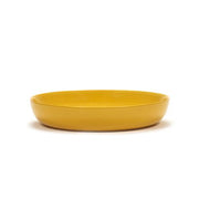 Feast 8.7" Sunny Yellow Black Swirl High Salad Plate, set of 2 by Yotam Ottolenghi for Serax Plates Serax 