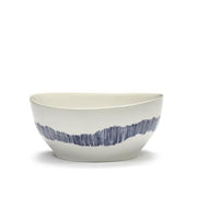 Feast 5.9" White Blue Swirl Bowl, set of 4 by Yotam Ottolenghi for Serax Bowls Serax 