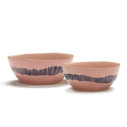 Feast 5.9" Pink Blue Swirl Bowl, set of 4 by Yotam Ottolenghi for Serax Bowls Serax 
