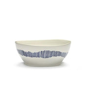 Feast 6.7" White Blue Swirl Bowl, set of 4 by Yotam Ottolenghi for Serax Bowls Serax 