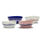 Feast 6.7" White Red Swirl Bowl, set of 4 by Yotam Ottolenghi for Serax Bowls Serax 