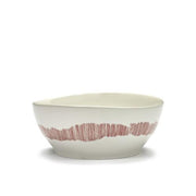 Feast 6.7" White Red Swirl Bowl, set of 4 by Yotam Ottolenghi for Serax Bowls Serax 