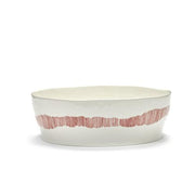Feast 10.8" White Red Swirl Salad Bowl by Yotam Ottolenghi for Serax Bowls Serax 