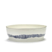 Feast 10.8" White Blue Swirl Salad Bowl by Yotam Ottolenghi for Serax Bowls Serax 