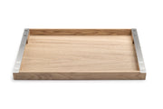 Oak and Stainless Tray, 25.6" by Bataille-Ibens for When Objects Work Dinnerware When Objects Work 