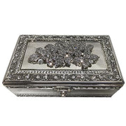 Rectangular Silverplate Jewelry Box with Key by Lisa Carrier Designs Objects Lisa Carrier Designs 