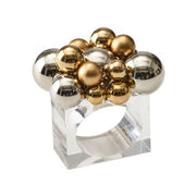 Bauble Napkin Rings 4 Piece Set by Kim Seybert Napkin Rings Kim Seybert Gold & Silver 