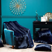 Faux Fur 55" Floor Pillows by Evelyne Prelonge Paris Pillow Evelyne Prelonge Navy Blue 