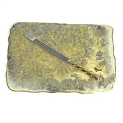 Borealis Large Gold Rectangular Platter, 16" x 11" by Michael Wainwright Platter Michael Wainwright 